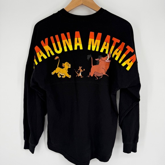 Disney Parks Tops - Disney Parks Women XS Spirit‎ Jersey Lion King Hakuna Matata Black Long Sleeve